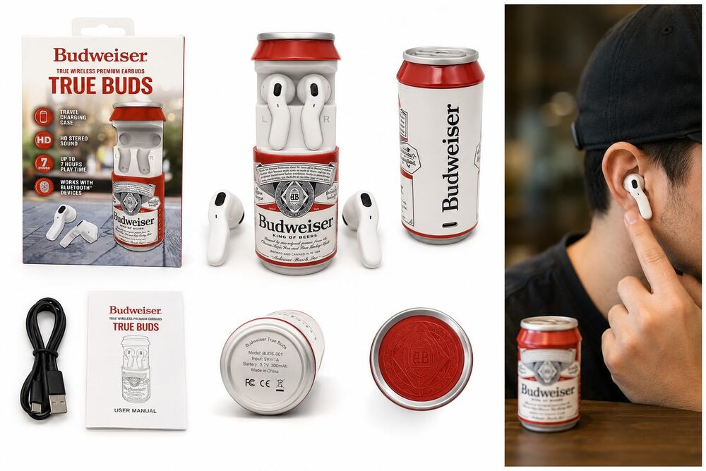 Budweiser True Buds True Wireless Premium Earbuds